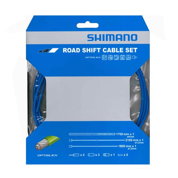 画像1: SHIMANO　シマノ　シフトケーブルセット オプティスリック　ロード用　ブルー　Y60198070 (1)