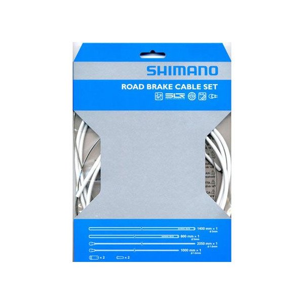 画像1: SHIMANO　シマノ　ブレーキケーブルセット SIL-TEC　ホワイト　ロード用　Y80098012 (1)
